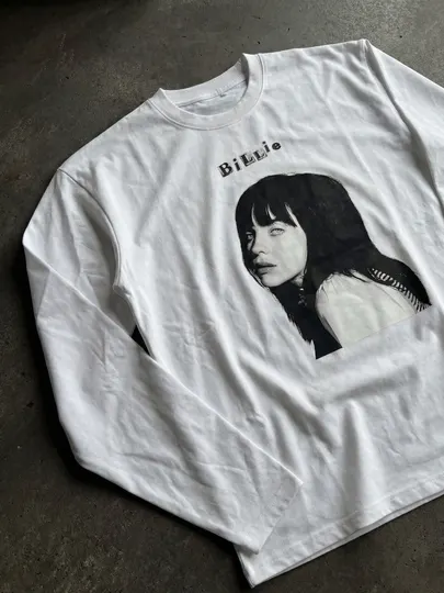 Футболка с длинным рукавом BILLIE EILLISH для мужчин и женщин, для весенне-летнего сезона