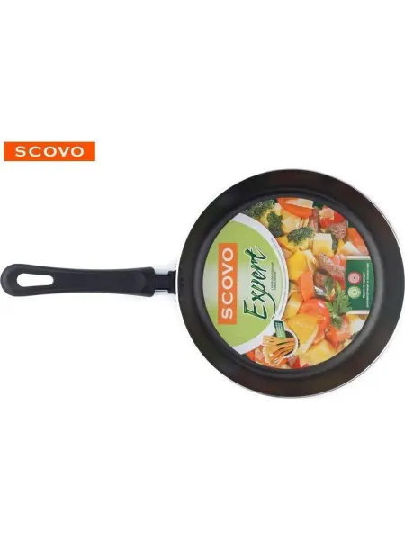 Scovo Сковорода СЭ-026 expert со стекл. крышкой д.20 см