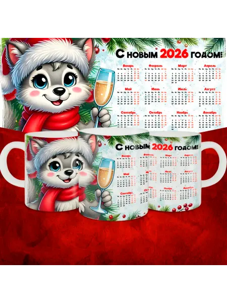 МЭРЛИН Кружка новогодняя 2026 в подарок