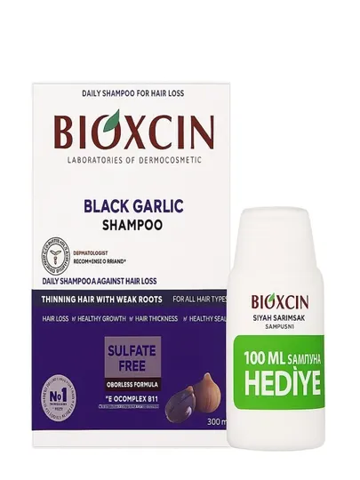 Шампунь Biocxin с экстрактом черного чеснока. 300 мл плюс 100 мл в подарок