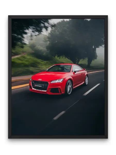 О! Мой Постер Плакат, постер спорткар, авто, audi, красный цвет, Ауди ТТ