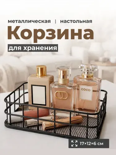 Корзина для хранения металлическая Birdhouse, черная