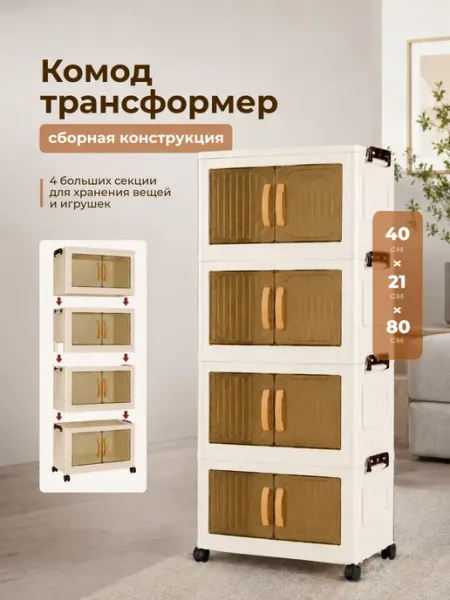 Birdhouse Комод для вещей пластиковый с ящиками