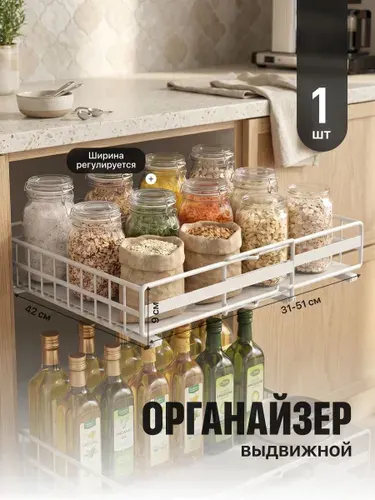 Органайзер выдвижной для хранения на кухню Birdhouse
