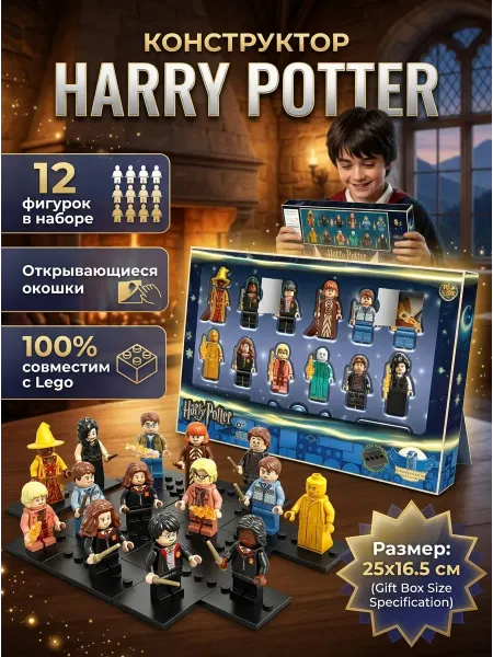 Toysbaby Минифигурки Гарри Поттер конструктор 12 шт игрушка лего