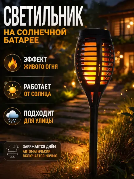 МикиТопчик Светильник уличный на солнечной батарее