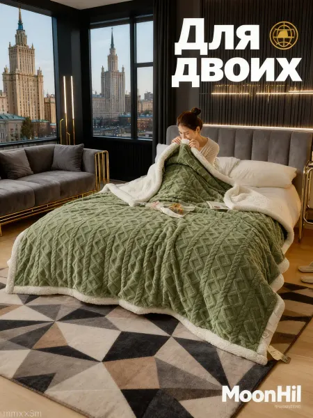 Плед муслиновый 180х200 Толстое одеяло для комфортного сна
