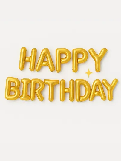 Надпись из шаров "HAPPY BIRTHDAY" –для оформления дня рождения