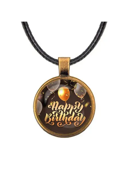 Runes&Gems Кулон-амулет со шнурком Happy Birthday
