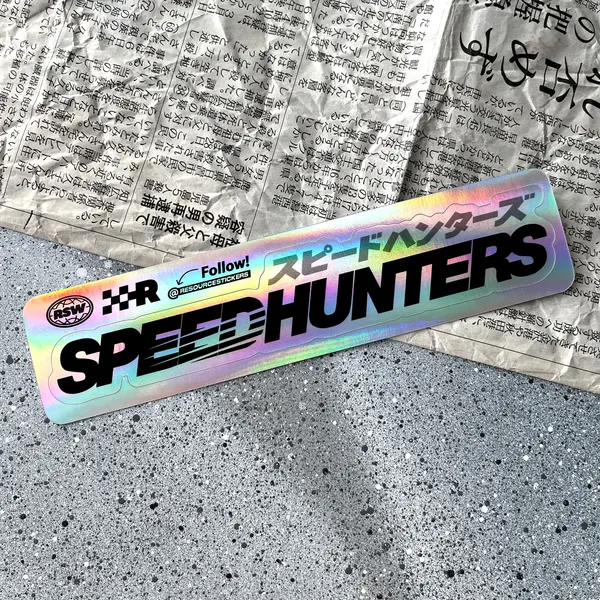 Наклейка логотип SPEEDHUNTERS голографическая 18х3.5