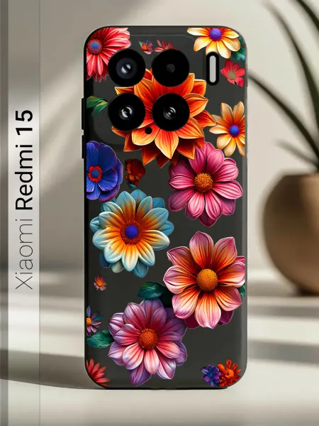 ShamStyle Чехол на телефон Redmi Xiaomi 15 с принтом (Цветы)