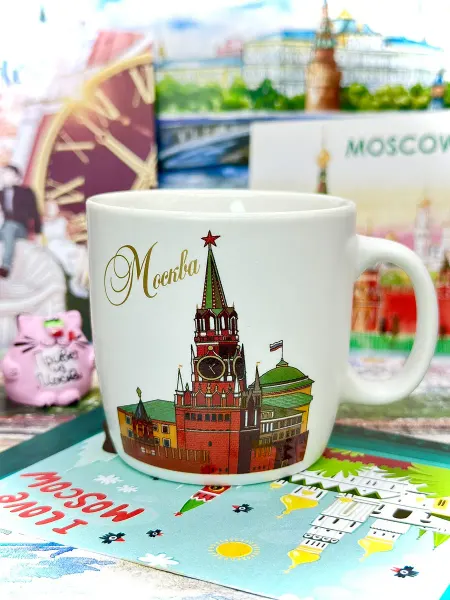 Bjorn Кружка фарфоровая,сувениры Москва 180 мл