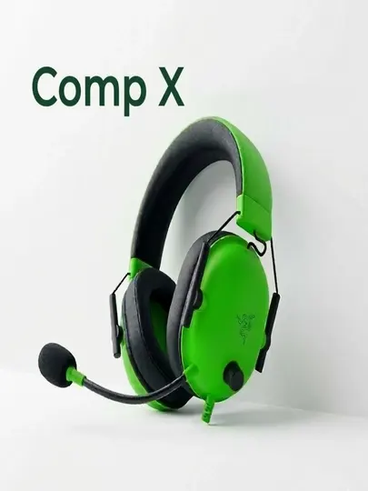 Игровые наушники Razer Blackshark V2 X Green, проводные, с микрофоном, зеленые