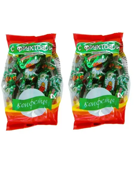 Покровск ООО Кондитерская фабрика Конфеты на фруктозе Вкусняшка, 2 шт х 185 г