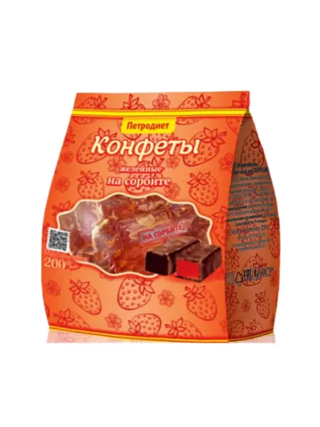 Петродиет Конфеты желейные, на сорбите, 200 г