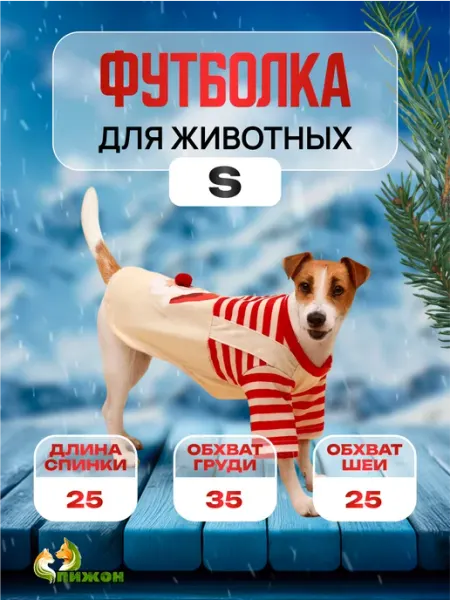 Пижон Футболка Santa, S (дс 25, Ог 35 см)