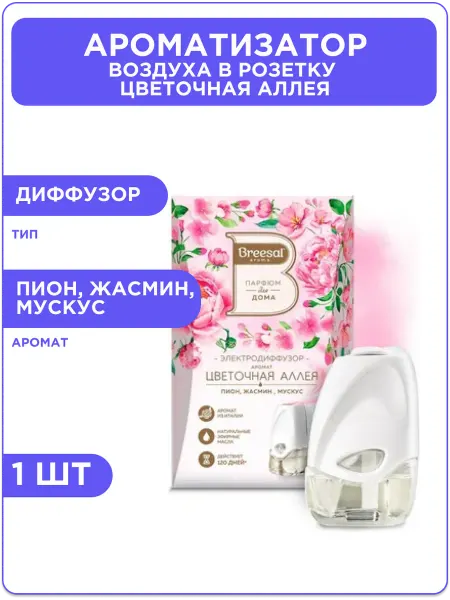 Ароматизатор воздуха в розетку Цветочная аллея 6 штук