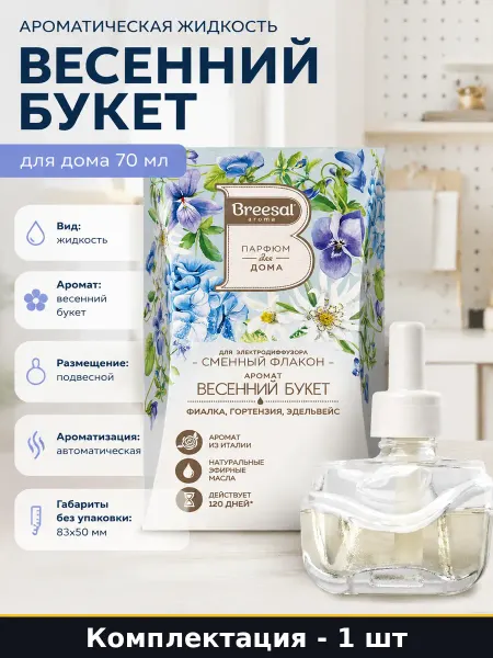 Ароматическая жидкость Весенний букет для дома 70 мл