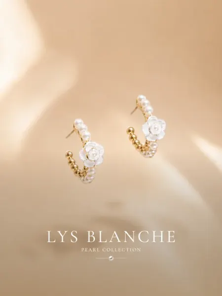 Lys Blanche Серьги сердечки бижутерия свадебные вечерние повседневные