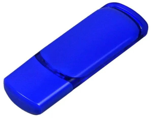 Пластиковая флешка для нанесения цветная (32 Гб / GB USB 3.0 Синий/Blue 013)