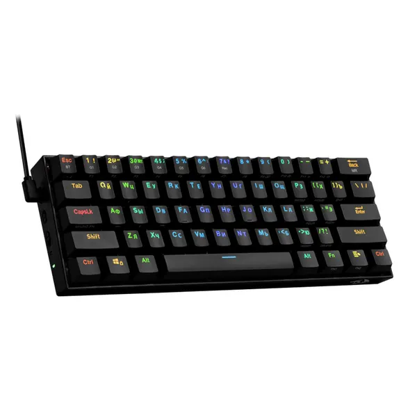 Клавиатура беспроводная Defender Redragon Draconic RU черный RGb