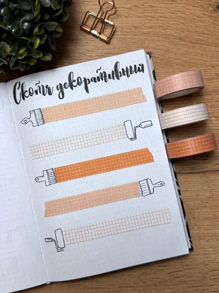Blok.Note Скотч декоративный в клетку для скрапбукинга