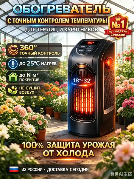 Портативный обогреватель для дома, теплицы, дачи