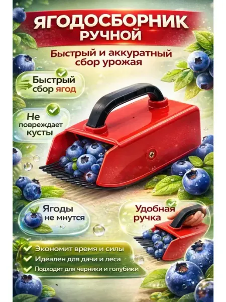 АЛТЫШ ВБ Ягодосборник комбайн ручной сборщик ягод плодосъемник
