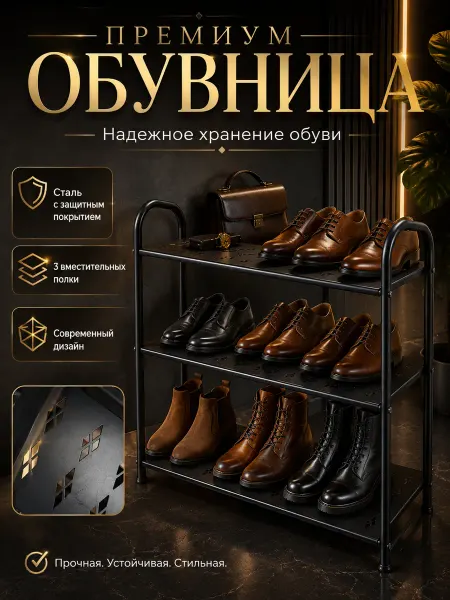 Металлический стеллаж для обуви, для квартиры и дачи