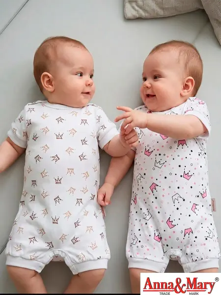 Anna&Mary Песочник для малышей боди для новорожденных 2 шт. на Лето