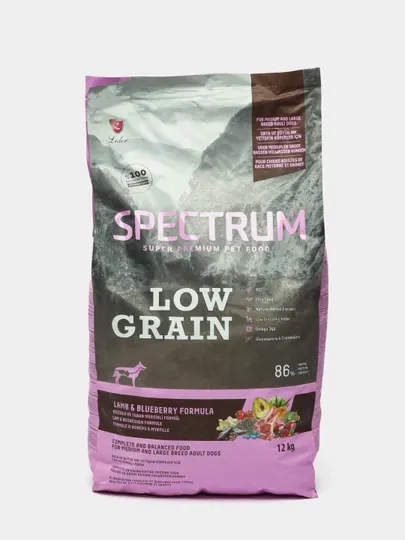 Низкозерновой корм для собак для средних и крупных пород Low Grain Lamb & Blueberry, 12 кг