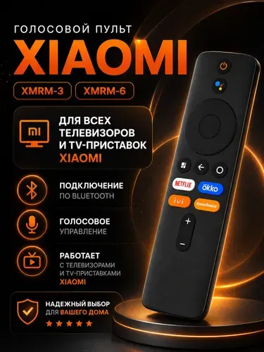 Голосовой пульт XMRM-M3 для телевизоров Xiaomi Smart TV, TV Box, TV Stick, Bluetooth