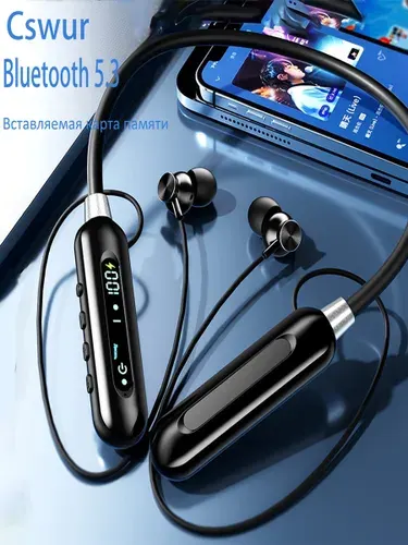 Беспроводные наушники Cswur L49 / Гарнитура / Наушники беспроводные, Bluetooth наушники,TWS Headphones, Блютуз наушники, слотом для micro SD