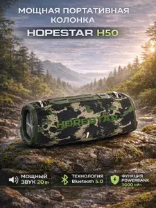 Беспроводная портативная колонка Hopestar H50 Bluetooth, FM-радио; IPX6 Хаки