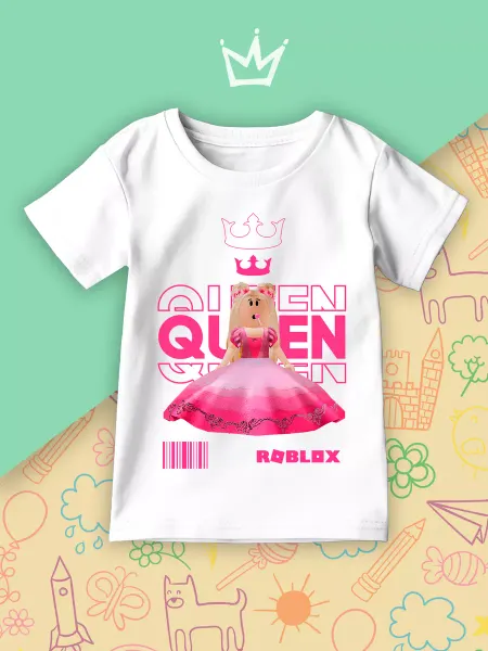 Каждому Своё Bloggers Детская футболка Роблокс Королева Queen Игровой дизайн