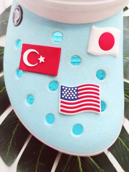 Fun_Jibz Флаг США Америки Японии Турции на Crocs