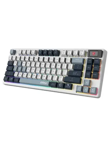 Клавиатура MSI Forge GK600, USB, Bluetooth/Радиоканал, белый + синий s11-43rup01-hh9