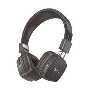 Наушники Bluetooth накладные с микрофоном Hoco W56, цвет коричневый