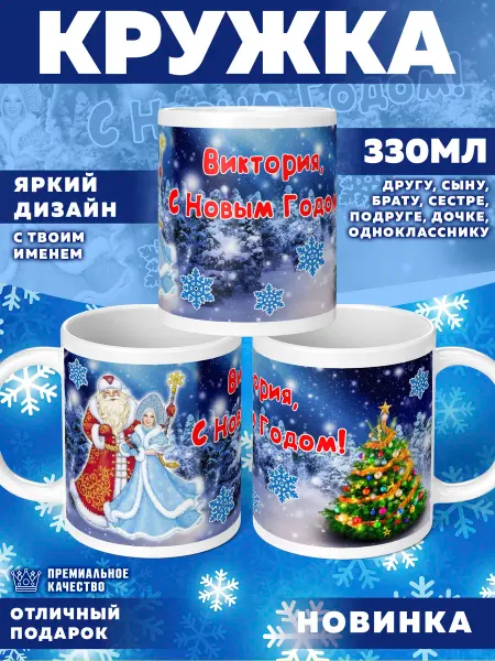 Фотосувениры Кружка с именем Виктория