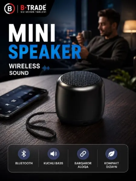 WIRELESS WS M1TF Компактная беспроводная мини bluetooth колонка