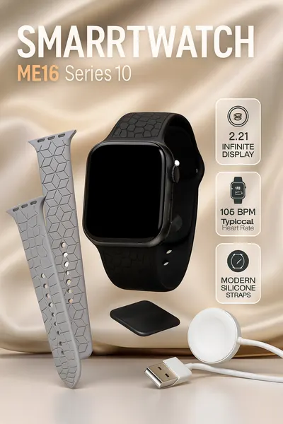 Умные смарт-часы WATCH ME16: Bluetooth, фитнес-трекер, уведомления