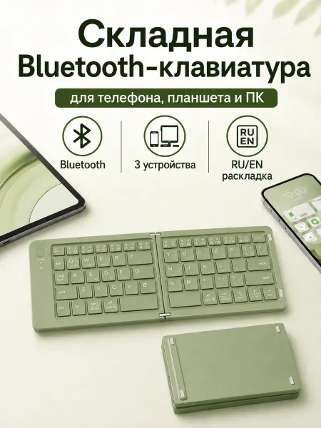Клавиатура Bluetooth складная mini для телефона и планшета