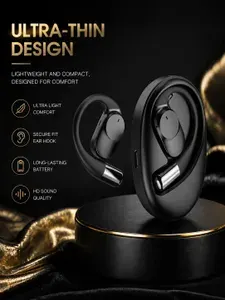 RECCI Наушники беспроводные с микрофоном, Bluetooth, черный матовый