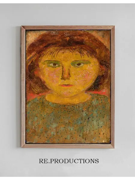 Re.productions Постер Little girl with a fringe - Tadeusz Makowski