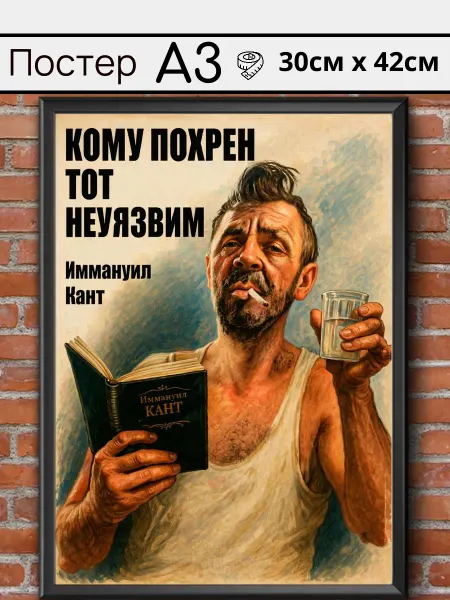 Ностальгия постер Советский постер СССР А3 "Философия"