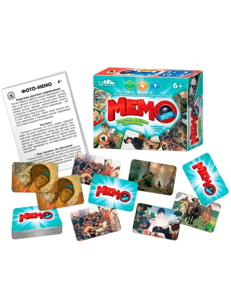Русский стиль Настольная игра Фото-мемо для развития памяти, 1 шт