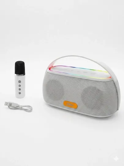 Портативная Bluetooth-колонка "CQS D22", с караоке-микрофоном, RGB-подсветка