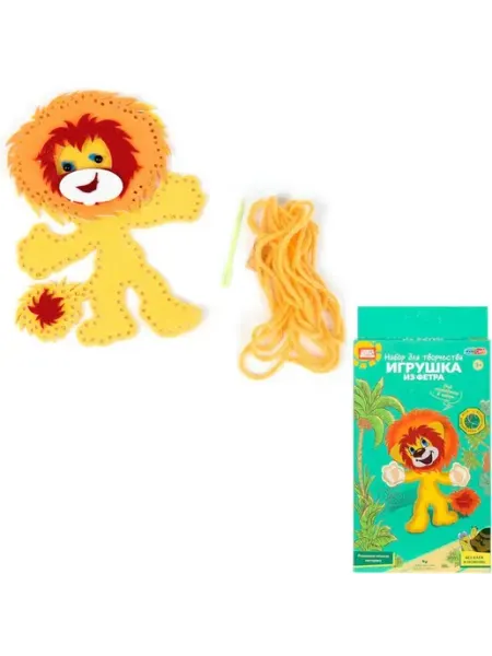 Игрушка из фетра Львёнок для творчества, 1 шт