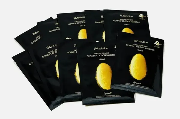 JMsolution. Тканевая маска с протеинами кокона золотого шелкопряда плюс WATER LUMINOUS GOLDEN, 45 мл