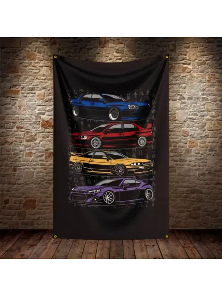 RoniCroker Флаг плакат баннер JDM Subaru Mitsubishi Nissan Toyota